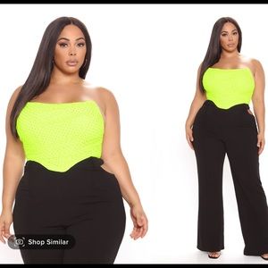 Fashion Nova Fame and Fortune rhinestone corset Top. 2X